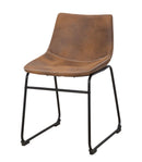 Sedia Metropolitan Touch 45x50x74,5 cm in Ferro e PU Marrone e Nero