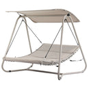 Dondolo Letto da Giardino imbottito 207x142xH172 cm con Tettuccio Regan talpa