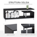 Mobile TV in Legno Nero 114x40x40.5 cm 