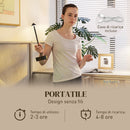 Lampada da Tavolo Touch Luce Led 3 Tonalità Ricaricabile con USB in Acciaio Nero  