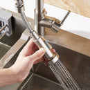 Rubinetto Cucina Miscelatore Monocomando Doccetta Estraibile a Molle in Ottone Anaconda Cromato