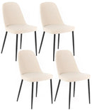 Set 4 Sedie 55x46xH85 cm in Tessuto Tamara Beige