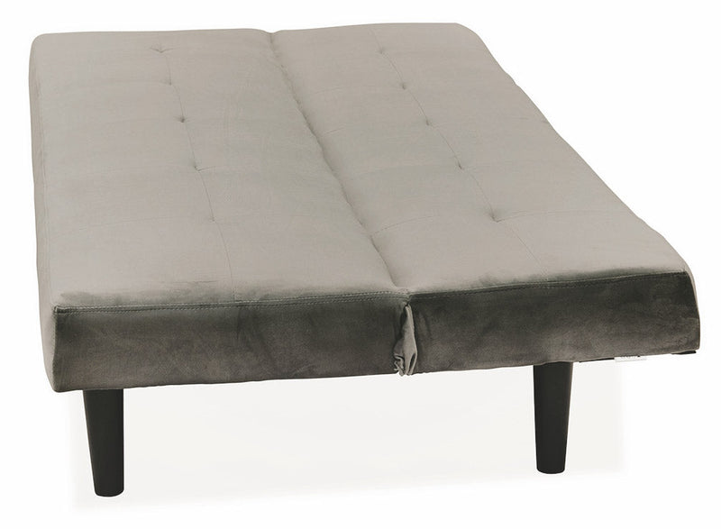 Divano Letto 2 Posti 166x77x65,5 cm in Velluto Soriani Tortora