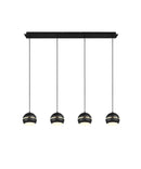 Lampada a Sospensione da Interno  E14 in Metallo Nero Opaco