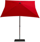 Ombrellone da Giardino 2x2 m Palo Ø38 mm in Alluminio Effetto Legno Tessuto Poliestere Trend Wood Rosso