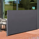 Tenda Laterale Frangivista da Giardino 3x1,60m in Alluminio e Tessuto  Grigio