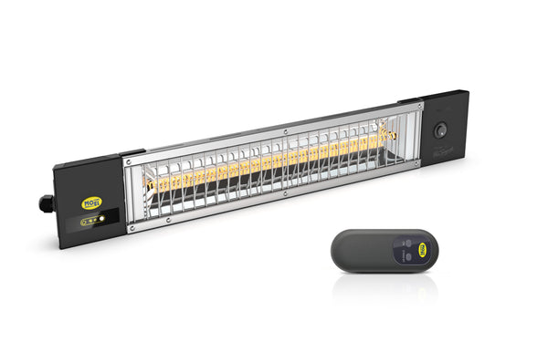 acquista Stufa Elettrica ad Infrarossi 83x3,8x12 cm da Parete 1800W con Telecomando Onde Medie Moel Petalo