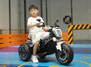 Moto Elettrica per Bambini 6V 3 Ruote Kidfun Bianca