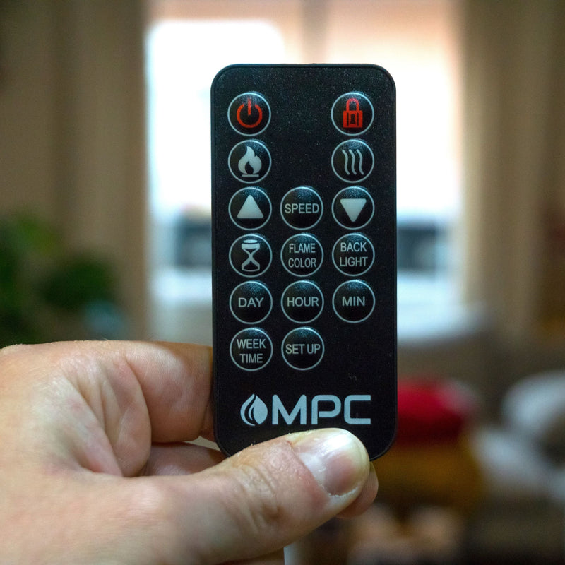 Camino Elettrico da Pavimento 110x95x25 cm Effetto Fiamma 1500W Sined Pienza Nero