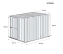 Casetta Box da Giardino in Lamiera di Acciaio Porta Utensili 175x307x182 cm Enaudi Legno