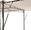 Gazebo a Vela da Giardino 3x3m Telo in Poliuretano con Chiusura a Gas e Ventilazione Taddei Razzaq Beige