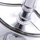 Set 2 Sgabelli 38x40x54/74 cm in Ecopelle con Base Cromata Bianco