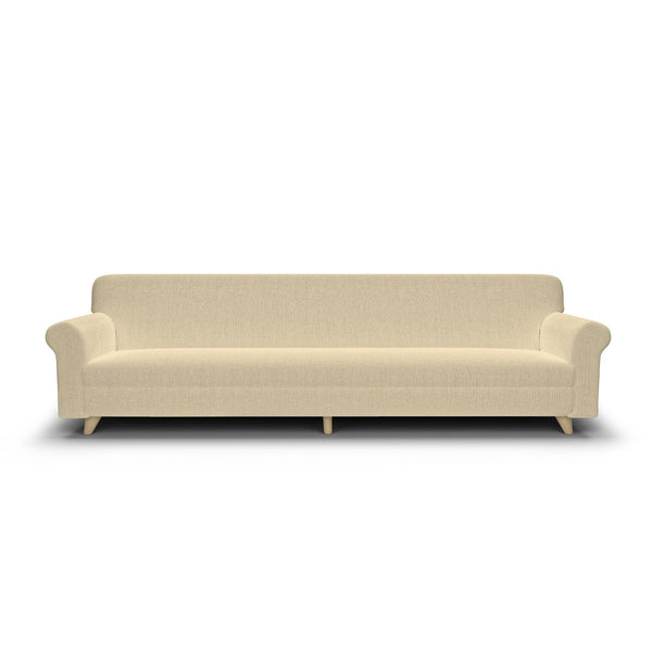 4-Sitzer-Stretchsofabezug aus cremefarbenem Polyester online
