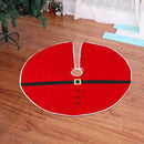 Copri base Albero di Natale in Tessuto Rosso cm Ø100