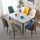 Set 6 Sedie Imbottite 45x42x92 cm in Similpelle Tortora