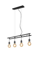 Lampada a Sospensione da Interno  E27 in Metallo Nero