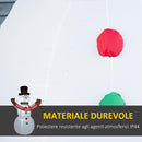Pupazzo di Neve Gonfiabile H243 cm con Luci a LED 