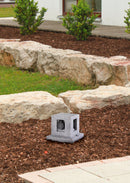 Torretta 4 Spine Shuko da Esterno  IP44 in Poliestere Grigio