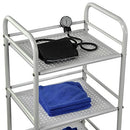 Carrello Portaoggetti da Cucina 40x35x75 cm 3 Livelli con Ruote Grigio