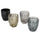 Set mit 4 Syrah Stones Wassergläsern in Villa d'Este Home Tivoli Grey Glass