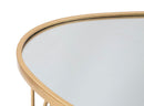 Tavolo da Caffé Mirror 160x76x40,5 cm in Ferro MDF e Specchio Oro