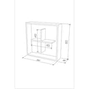 Libreria pensile Kiss 60x60x16 cm