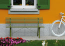 Panca da Giardino in Ferro 3 Posti 150x56x76cm Vorghini Gallipoli Verde Oliva