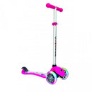 Monopattino a 3 Ruote a LED 3 Altezze Max 50Kg Globber PRIMO Fantasy Lights Up Fiori Grandi Rosa