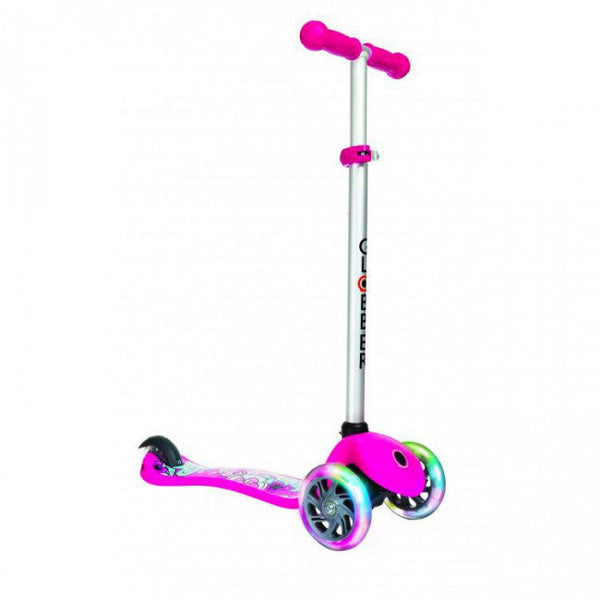 prezzo 3-Rad-LED-Roller 3 Höhen max. 50 kg Globber FIRST Fantasy beleuchtet große rosa Blumen
