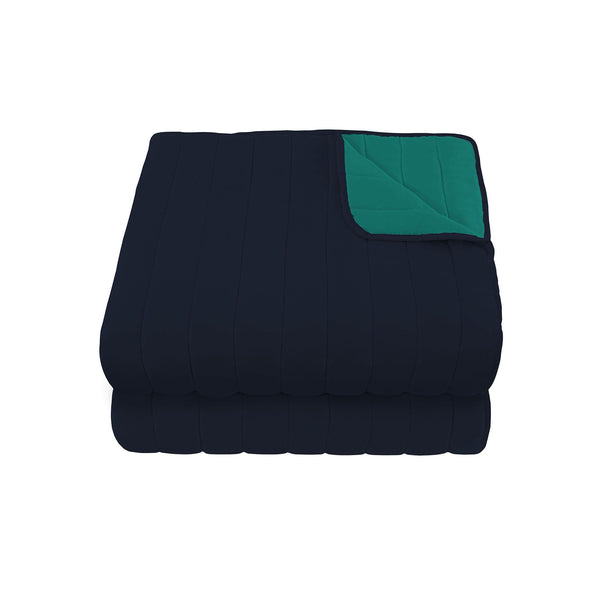 Doubleface Quilt 100gr Aqua/Dunkelblau Verschiedene Größen sconto