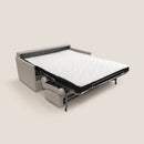 Divano Letto 3 Posti 189x96x96 cm Evans in Tessuto Panna