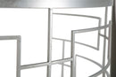 Console Ice 100x40x80 cm in Ferro MDF e Specchio Argento