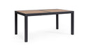 Tavolo Allungabile da Esterno 160-240x90x75h cm in Alluminio e Polywood Hilija Naturale e Antracite  