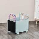 Carrello Portagiochi con Lavagne 47x35x45,5 cm in Legno MDF Azzurro