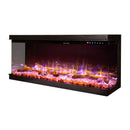 Camino Elettrico da Incasso 53,3x165,1x33,2 cm Effetto Fiamma 1500W Haiti 65 Nero