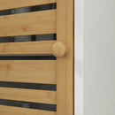 Mobile Bagno a Colonna 35x30x170 cm con 2 Armadietti e Ripiani Regolabili Scomparti Aperti in MDF Bianco      
