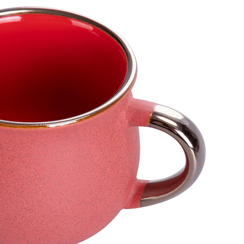 Set 5 Tazze Ø8,8x7,8 cm in Gres VdE Tivoli 1996 Glazed