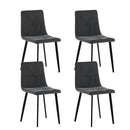 Set 4 Sedie Ariel 46x55x87,5 cm in Tessuto Easy-Clean Grigio Scuro       