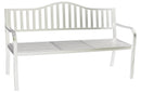 Panchina 3 Posti da Giardino 150x60x85 cm in Ferro Pesaro  Bianca