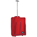 Trolley Cabina Morbido Bagaglio a Mano 35x20x50 cm con Maniglia Telescopica Rosso      