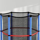 Tappeto Elastico per Bambini 3-6 Anni Ø140x190 cm con Rete di Protezione Blu e Nero   