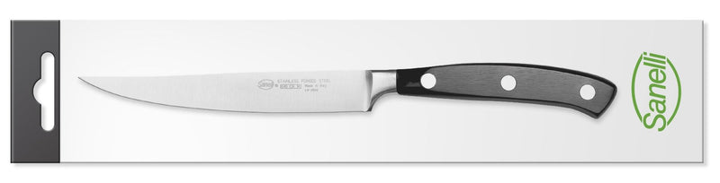 Coltello Costata Professionale Lama Liscia 12 Cm Forgiato Sanelli Ergoforge