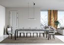 Tavolo Allungabile 120/380x90 cm Everyday Premium Cemento Gambe Antracite      