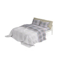 Set Lenzuola Matrimoniale con Stampa Sopra Sotto e Federe in Cotone Athena Edi Rosso/Giallo