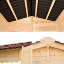 Casetta Box da Giardino 1,6x1,6 m con Pavimento in Legno Picea Massello 16mm Eden