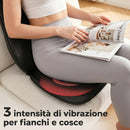Sedile Massaggiante 105x45x10 cm con Calore Shiatsu e Vibrazione per Fianchi e Cosce in Finta Pelle Nero      