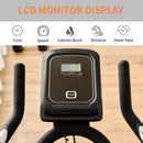 Cyclette con Trasmissione Cinghia in Acciaio e ABS Argento e Nero