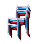 Set 4 Sedie da Giardino in Polipropilene Vandi Turchese