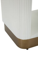 Comodino Tolosa 48x40x62 cm in MDF e Frassino e Ferro      