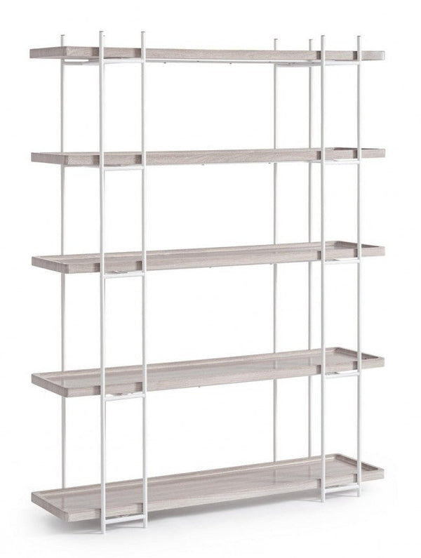 acquista Libreria 4 Ripiani 120x32x164 cm Laurel in Acciaio